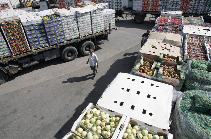 Israel and the Gaza Strip: Why Economic Sanctions Are Not Collective Punishment Israeli shipments of fruit into Gaza. (Reuters)